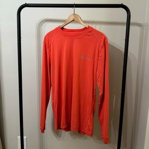 Large Salmon Color Eddie Bauer UPF Long Sleeve Shirt